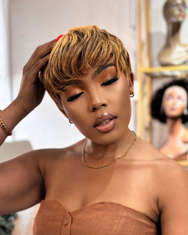 Wear & Go Straight Hair Pixie Bob Bangs Wig