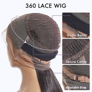 Water Wave 360 Lace Long Wig 100% Human Hair