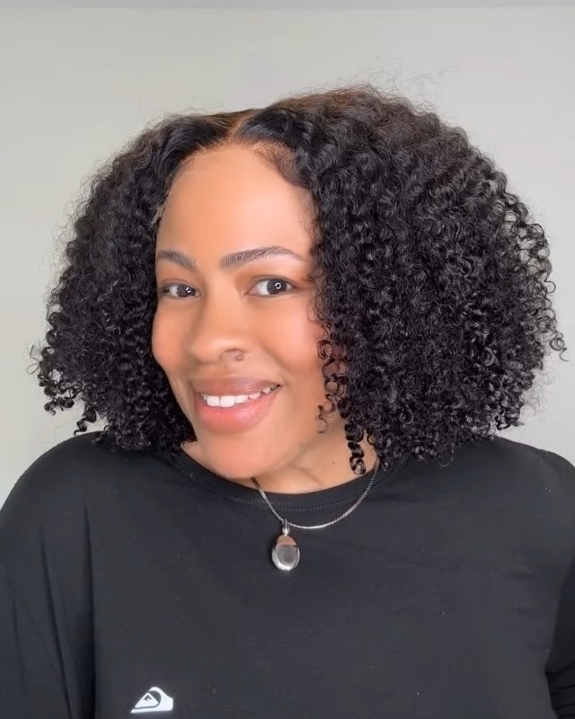 100% Virgin Remy Human Hair jerry Curly Curly 5x5 Lace Closure Wig