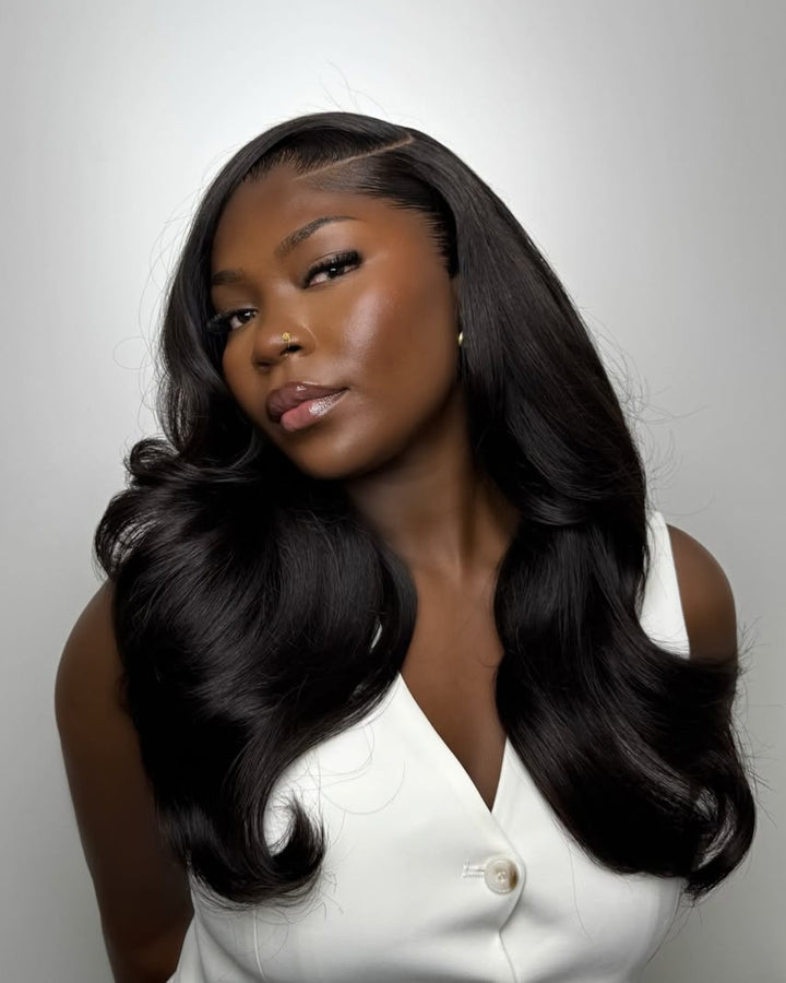 Pre-plucked Layered Wavy 13x4 Lace Front Wig