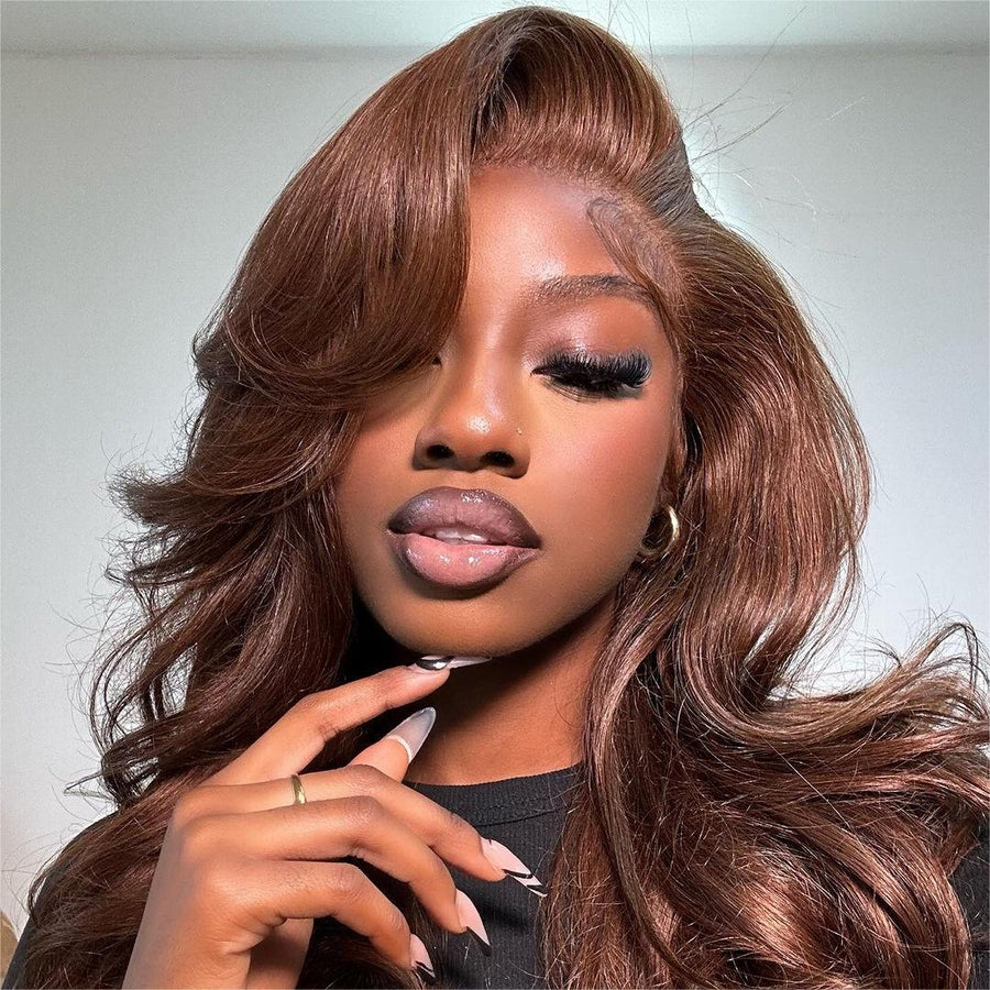 Brown Body Wave Layer 13x4 Lace Frontal Wig