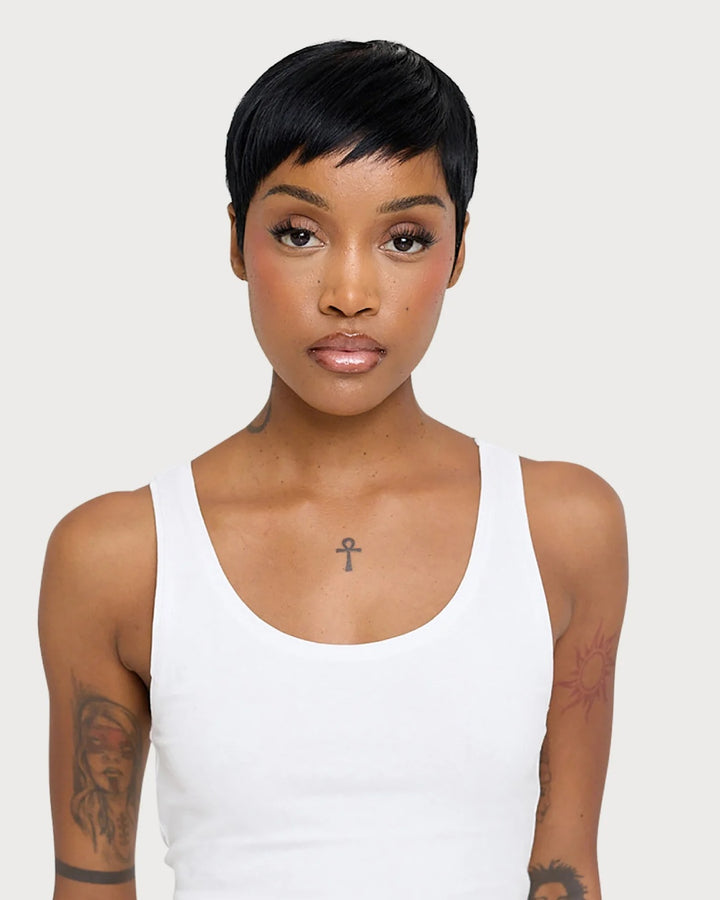 Full Lace Pixie Cut Wig 100% Human Hair