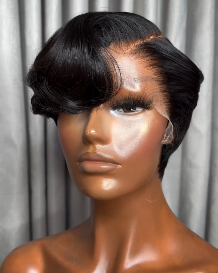 Bob Bangs Short Hair 13x4 Lace Front Wig