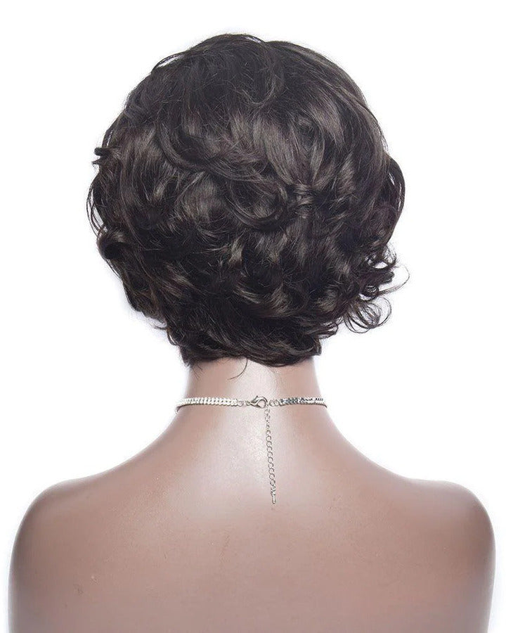 Short Pixie Wig Human Hair Short Wavy Hair 13x4 Bob Lace Front Wig