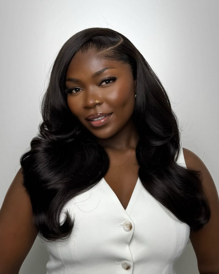 Pre-plucked Layered Wavy 13x4 Lace Front Wig