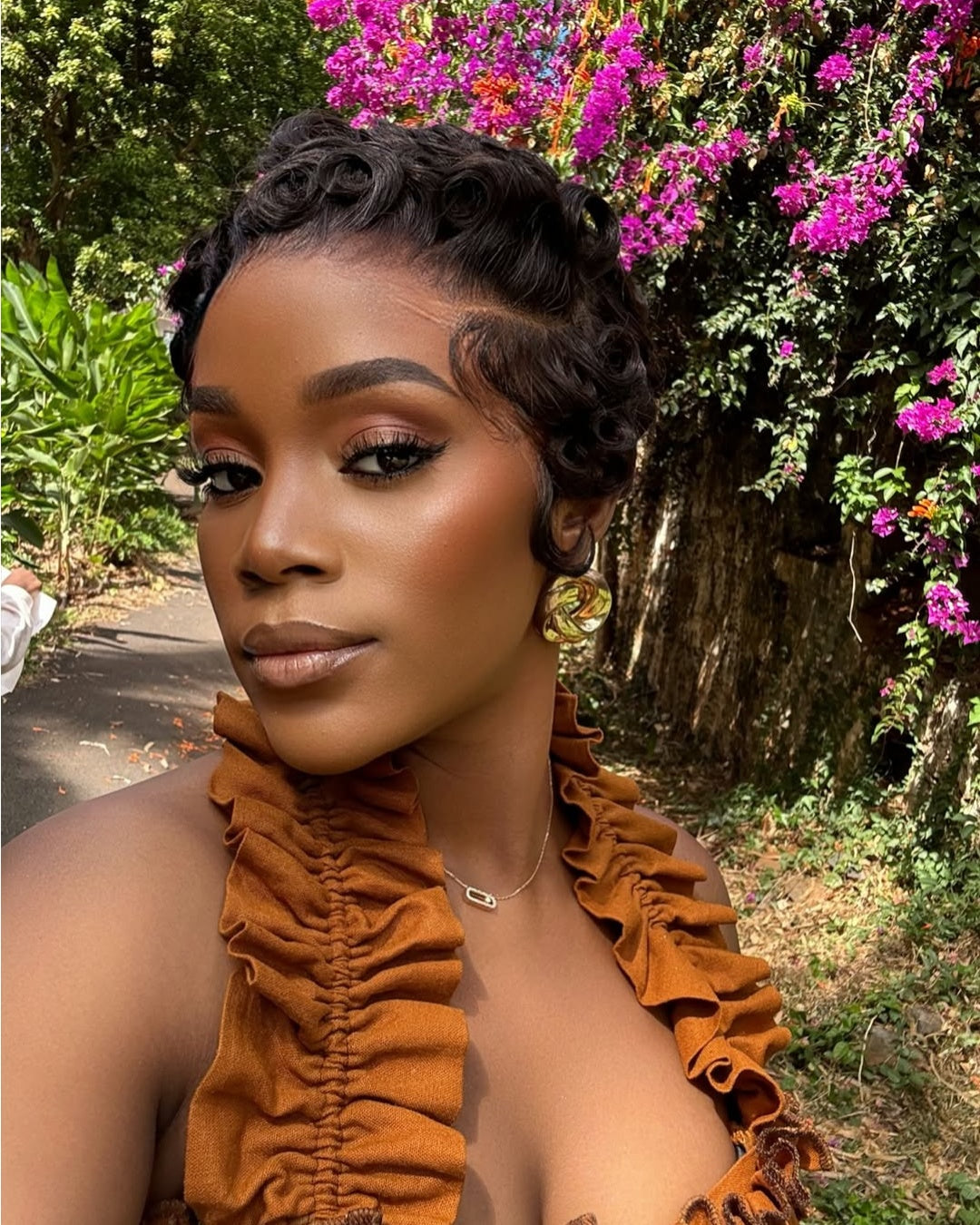 Finger Wave Short Pixie Lace Wig