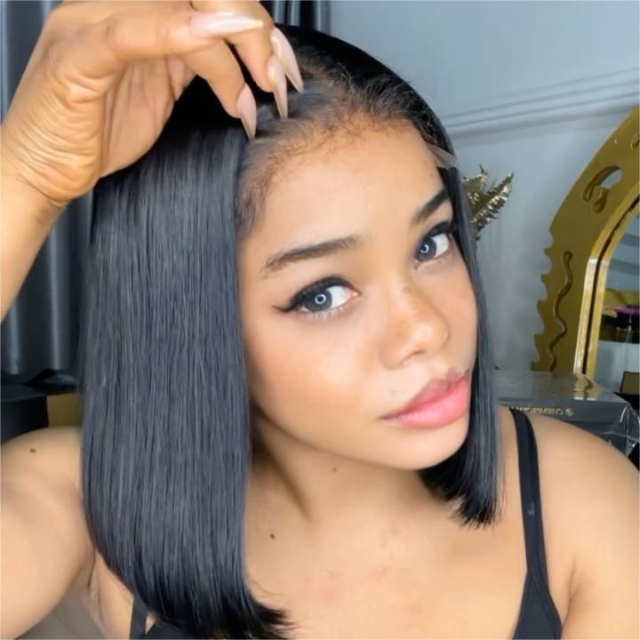 Realistic Hairline Bob Lace Wig