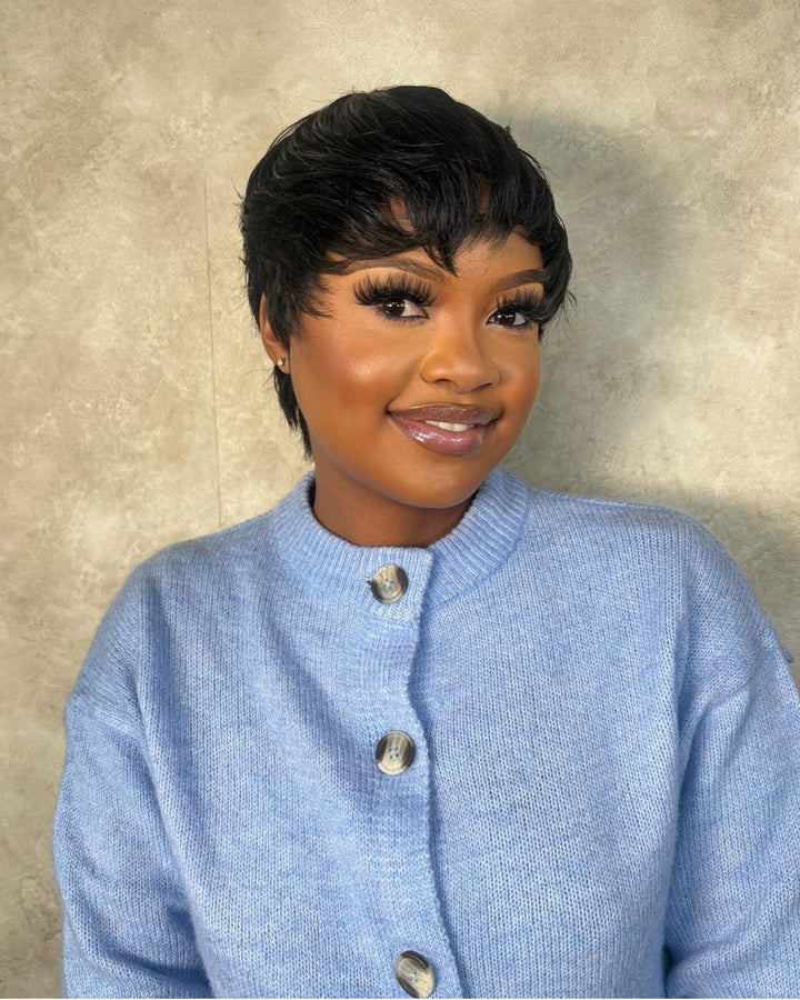 Wear & Go Straight Hair Pixie Bob Bangs Wig
