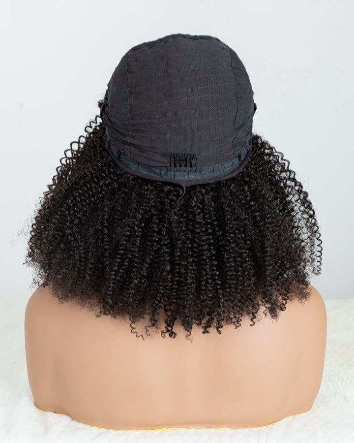 Natural Jerry Curly InvisiTop Bang Wig