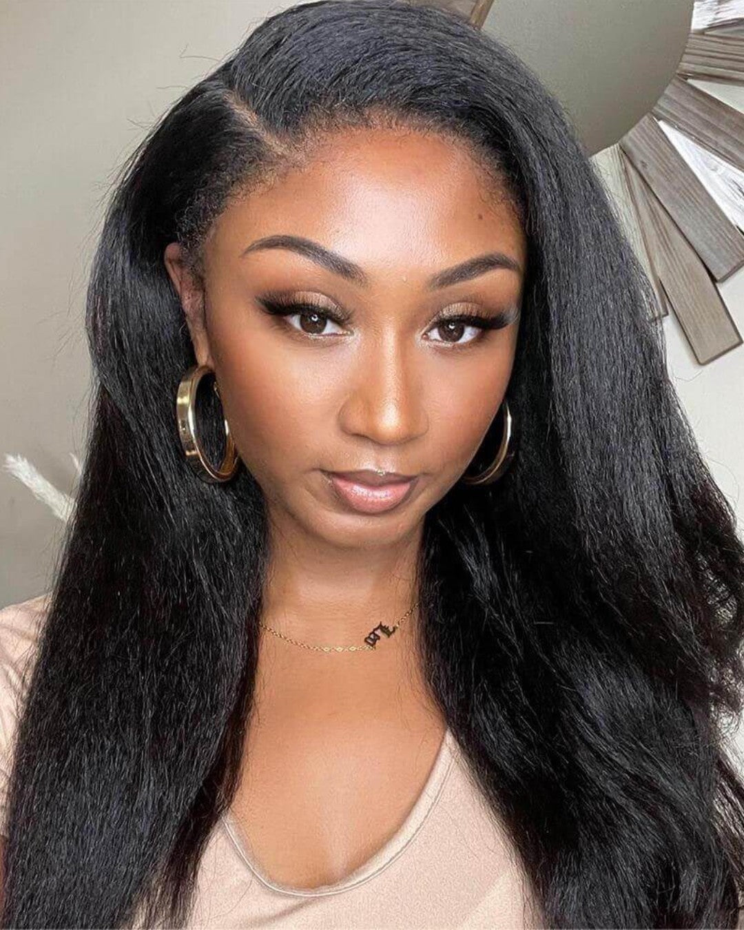 Realistic Hyperrealism Kinky Edges 13x4 HD Lace Front Wig