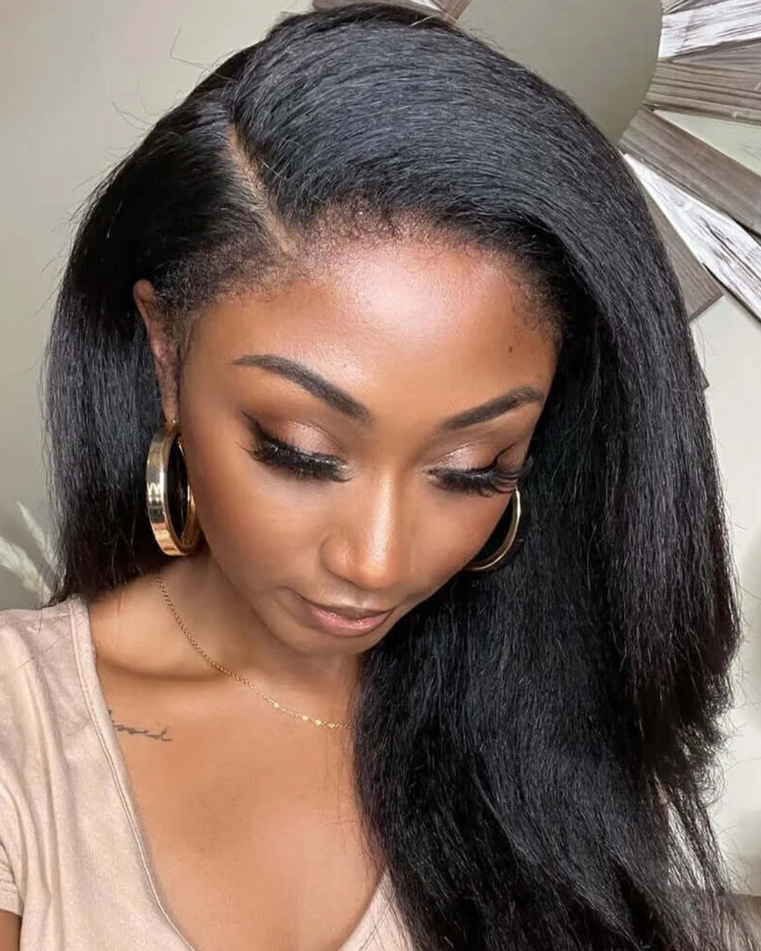 Realistic Hyperrealism Kinky Edges 13x4 HD Lace Front Wig