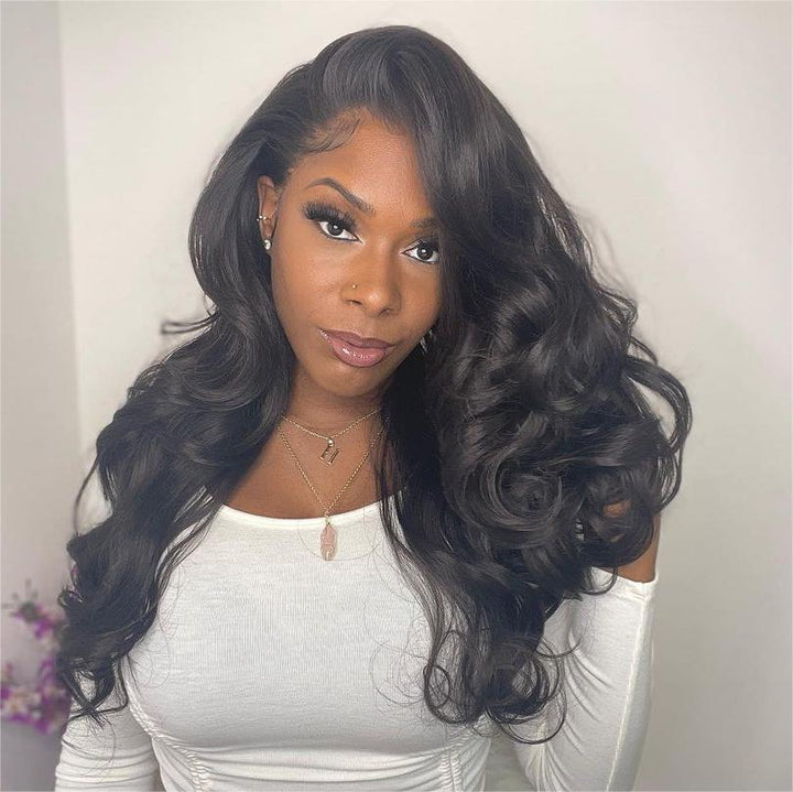 13x4 Lace Frontal Realistic Human Hair Body Wave Wig