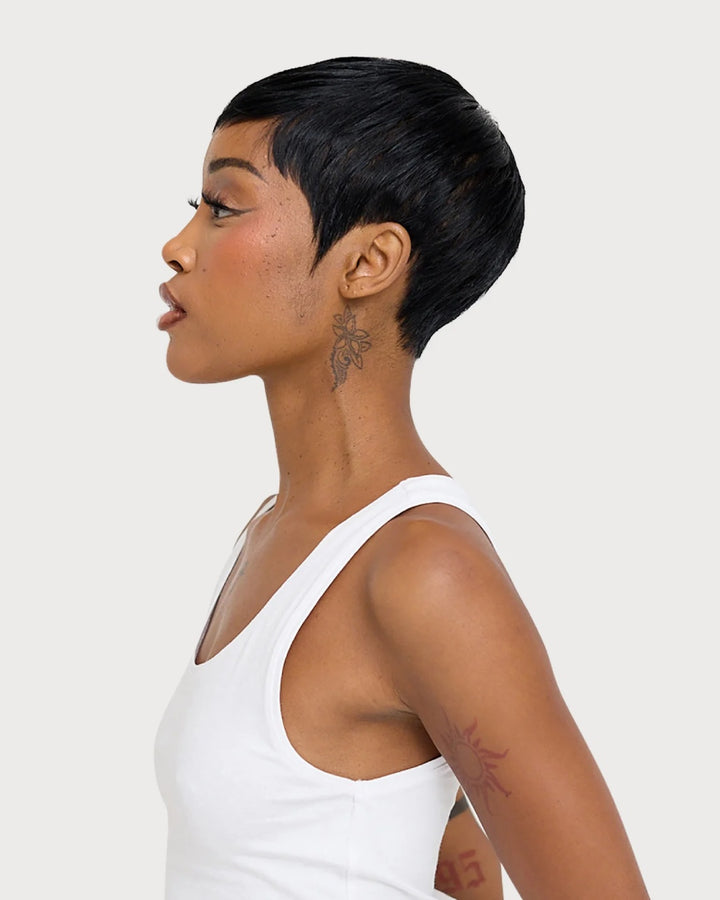 Full Lace Pixie Cut Wig 100% Human Hair