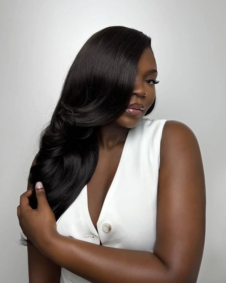 Pre-plucked Layered Wavy 13x4 Lace Front Wig