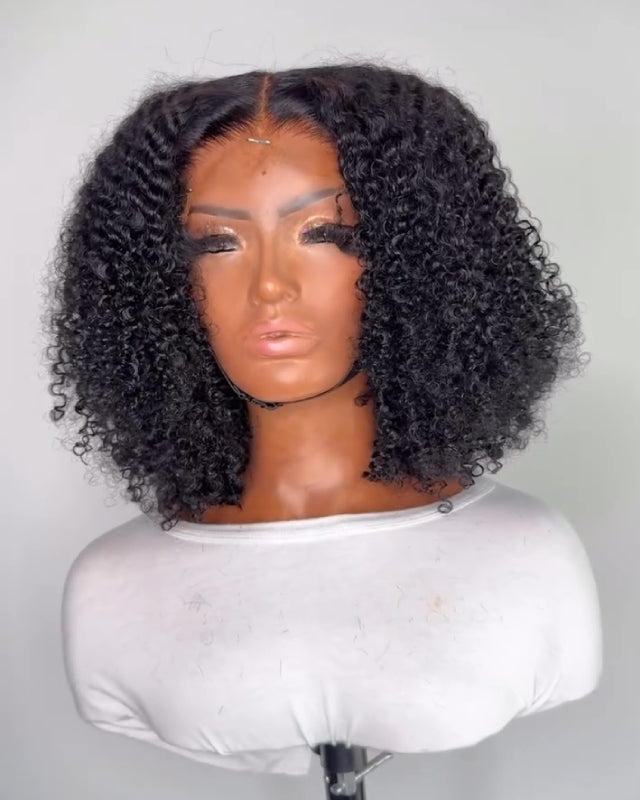 100% Virgin Remy Human Hair jerry Curly Curly 5x5 Lace Closure Wig