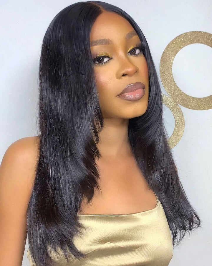 5x5 Lace Closure Trendy Layered Cut Wig