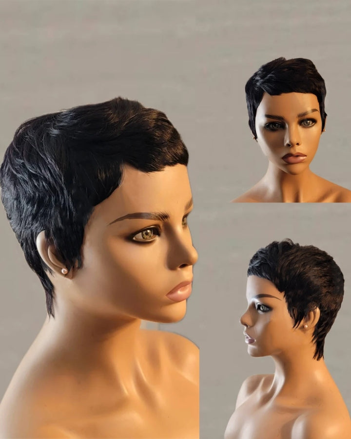Full Lace Pixie Cut Wig 100% Human Hair