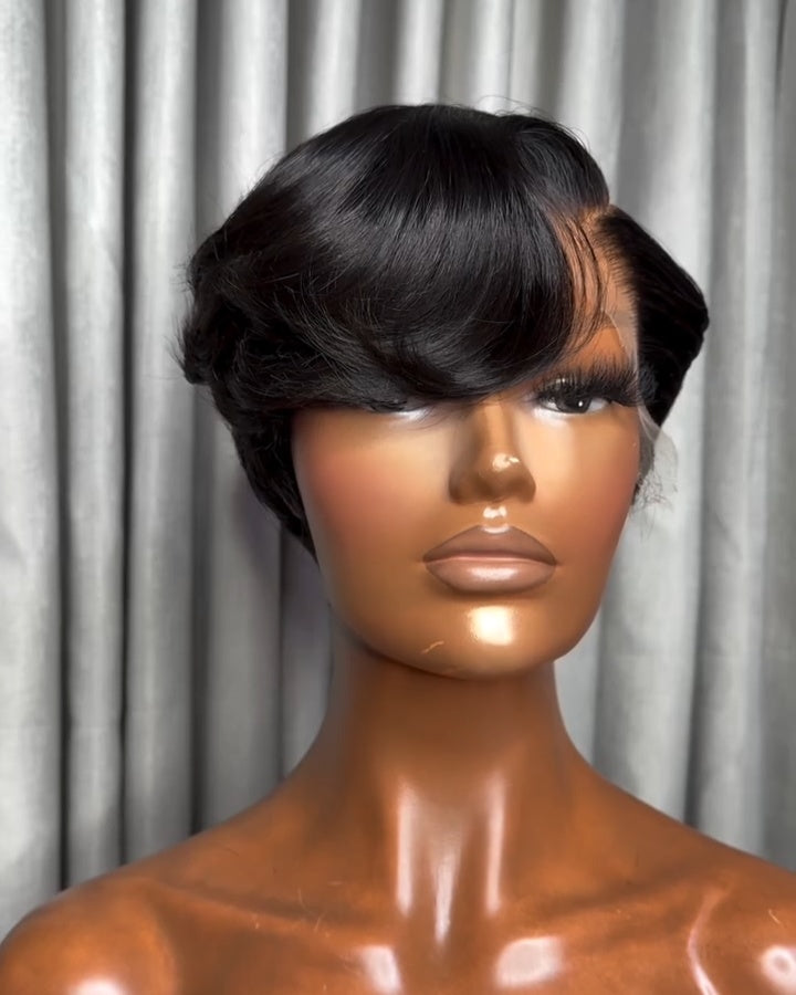 Bob Bangs Short Hair 13x4 Lace Front Wig
