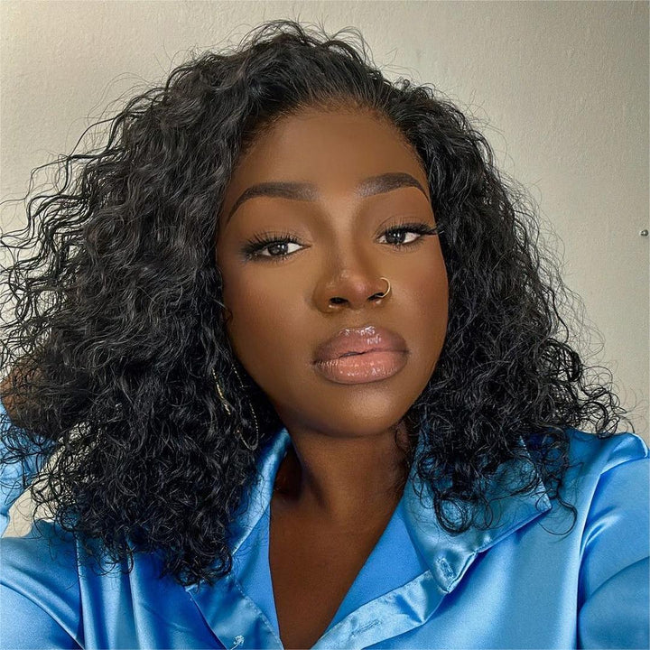 Gorgeous Short Water Wave 13x4 Lace Frontal  Wig