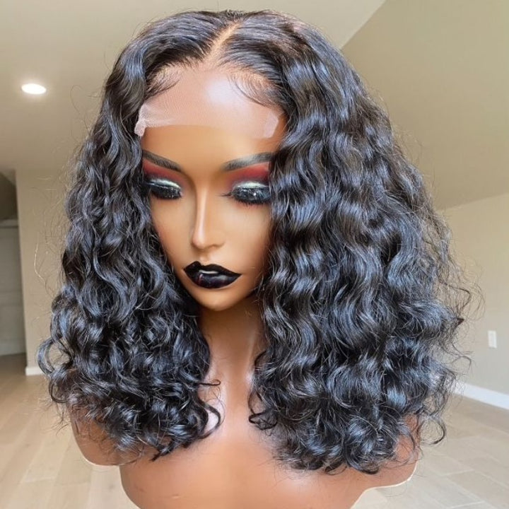 5x5 Lace Closure Glueless Breathable Water Wave Wig