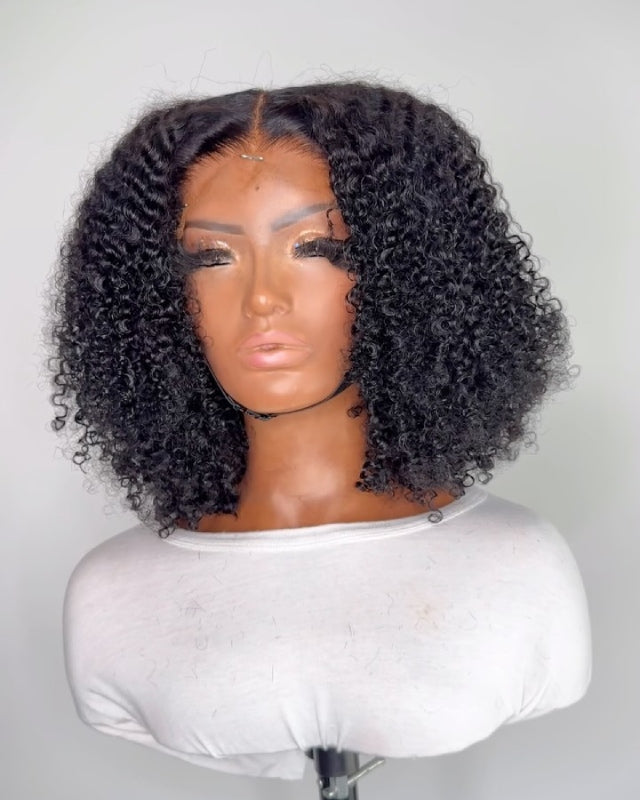 100% Virgin Remy Human Hair jerry Curly Curly 5x5 Lace Closure Wig