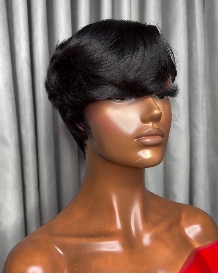 Bob Bangs Short Hair 13x4 Lace Front Wig