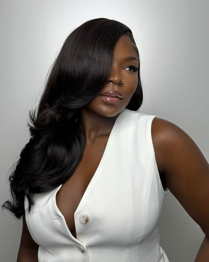 Pre-plucked Layered Wavy 13x4 Lace Front Wig