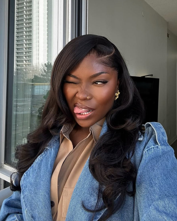 Pre-plucked Layered Wavy 13x4 Lace Front Wig