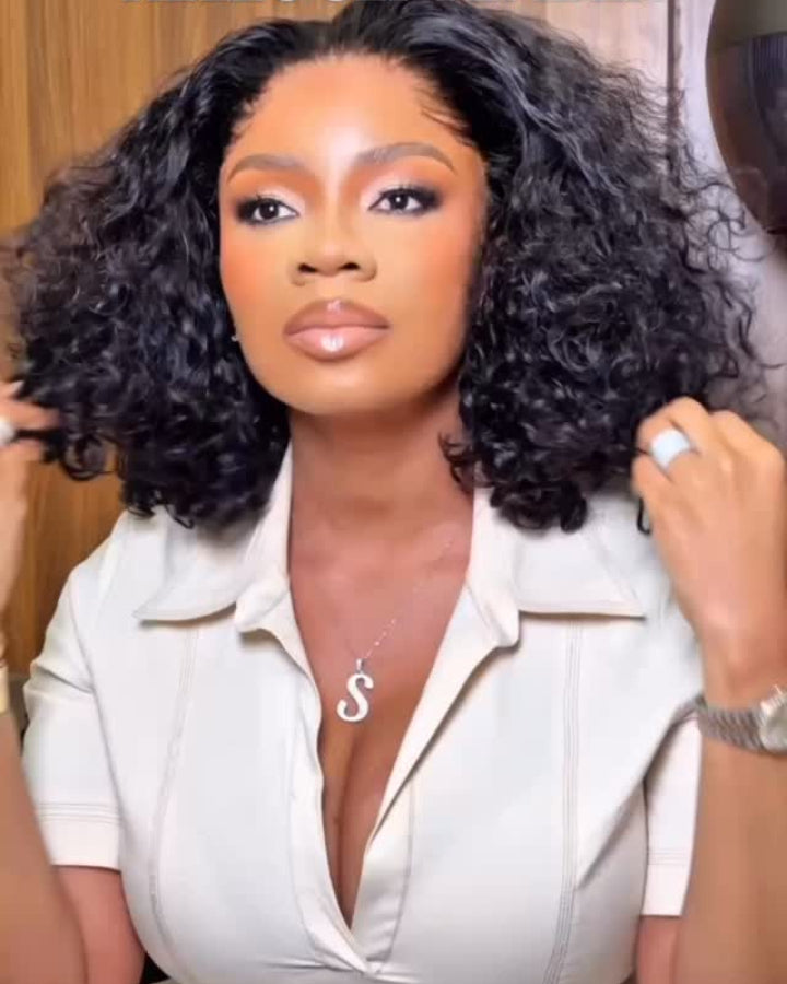 Low Hairline Fluffy Curly Lace Front Wig Human Hair