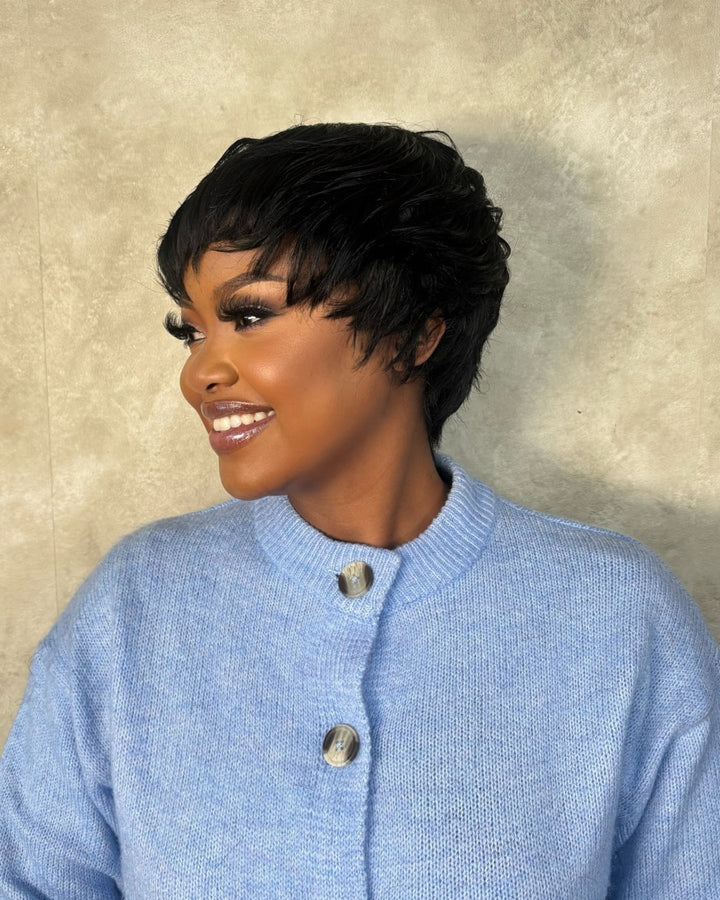 Wear & Go Straight Hair Pixie Bob Bangs Wig