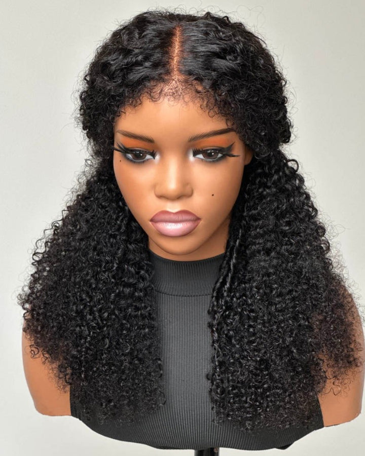 Hybrid Hairline Coily Curls 9x4 HD Lace Glueless Wig