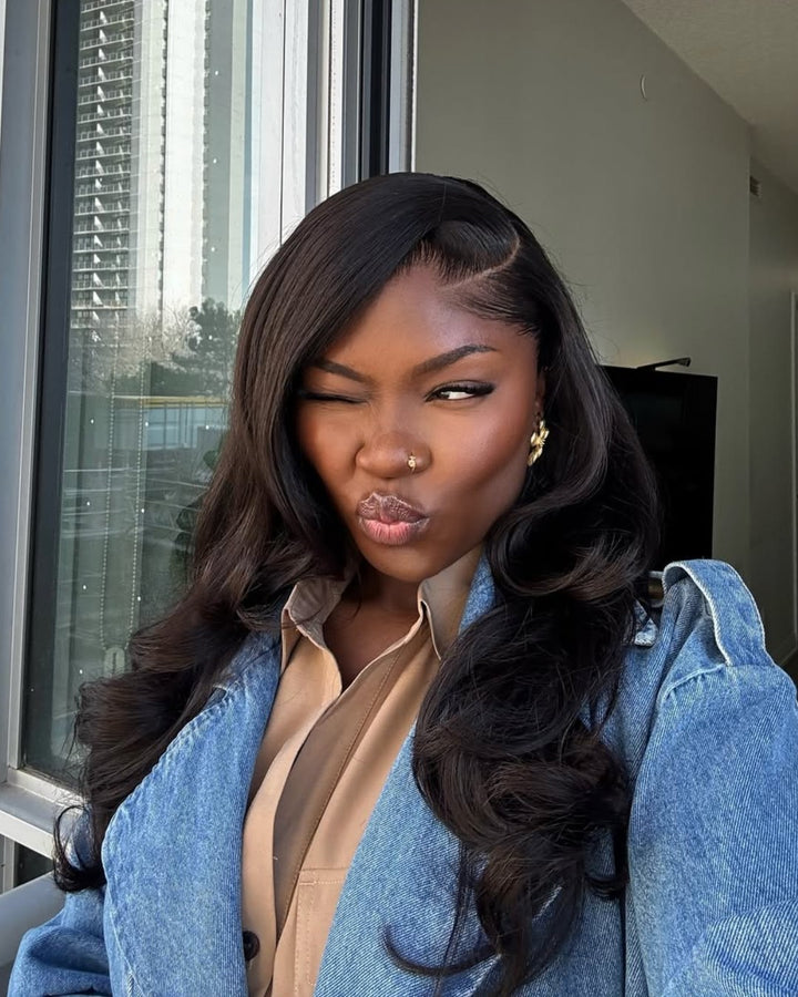 Pre-plucked Layered Wavy 13x4 Lace Front Wig