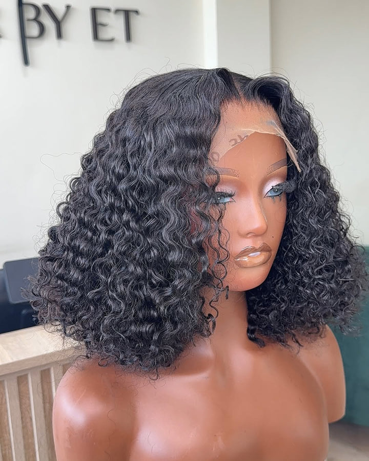 Kinky Curly Short 5x5 Lace Closure Wig Human Hair Wig