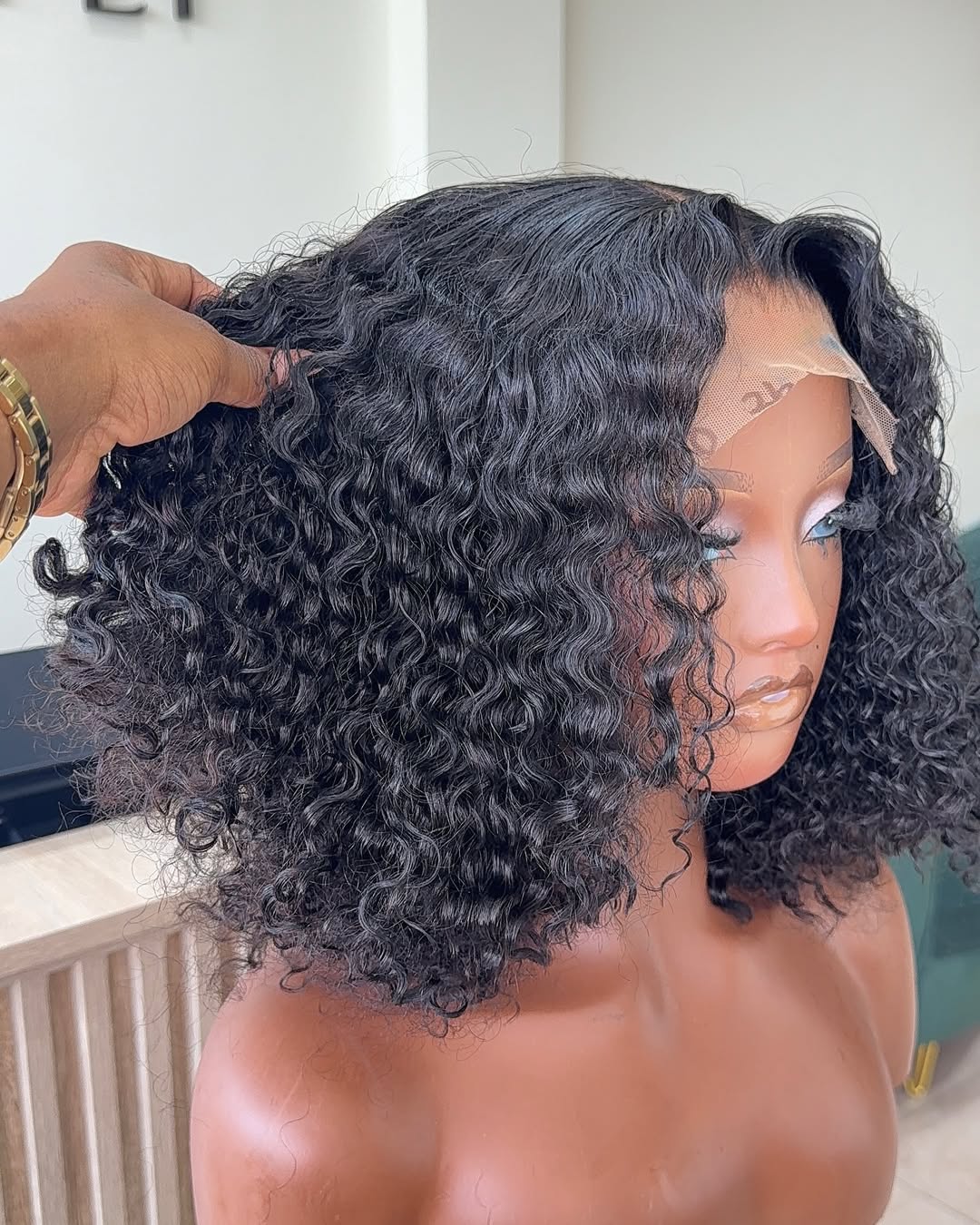 Kinky Curly Short 5x5 Lace Closure Wig Human Hair Wig