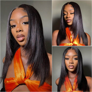 Layered Cut Straight 13×4 Lace Frontal Wig