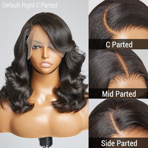 Layered Body Wave With Bangs 5x5 Lace Closure Wig