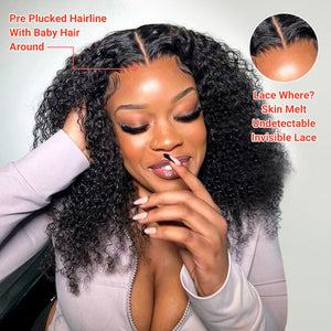 Wear & Go Short Curly Human Hair Lace Wig