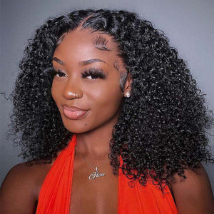 Wear & Go Short Curly Human Hair Lace Wig