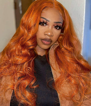 360 Lace Frontal Ginger Orange Body Wave Wig