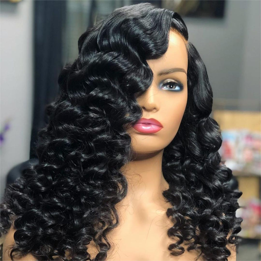 13x4 Lace Frontal Human Hair Loose Wave Wig