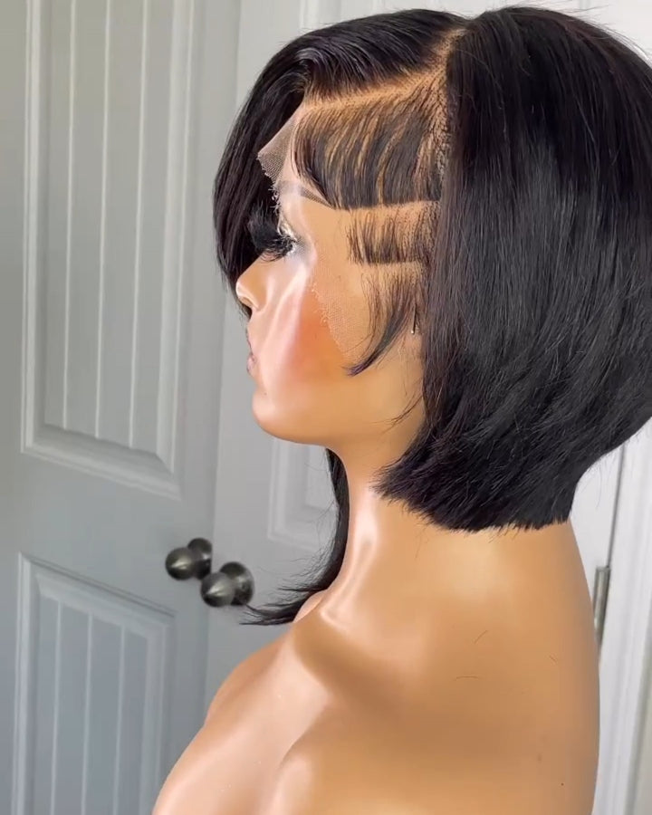 13x4 Lace Frontal Fashion Cut Asymmetrical Wig