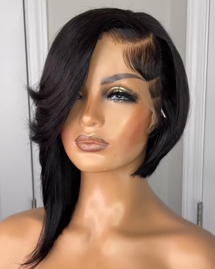 13x4 Lace Frontal Fashion Cut Asymmetrical Wig