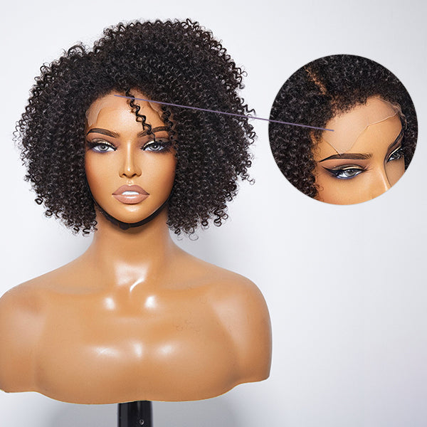Kinky Edges 13x4 Lace Frontal Ventilated Coily Curly Wig