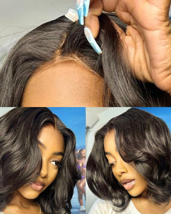 Wear & Go Layered Wavy Bob 5x5 Pre Cut Lace Wig