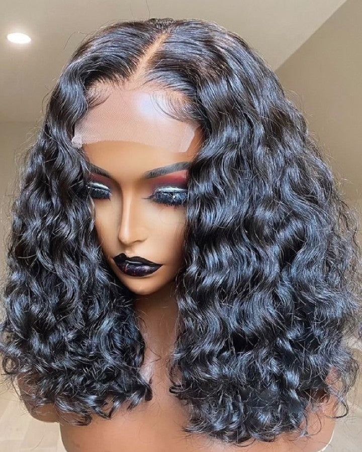 5x5 Lace Closure Glueless Breathable Water Wave Wig