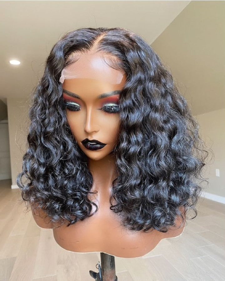 5x5 Lace Closure Glueless Breathable Water Wave Wig