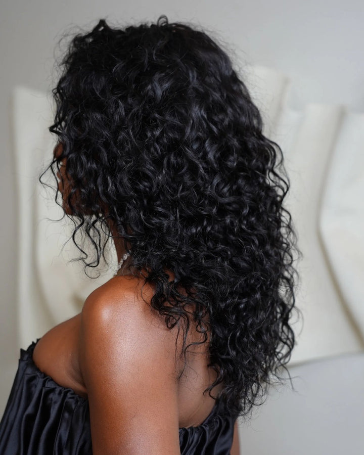 Wear & Go Black Water Wave Huamn Hair Wig