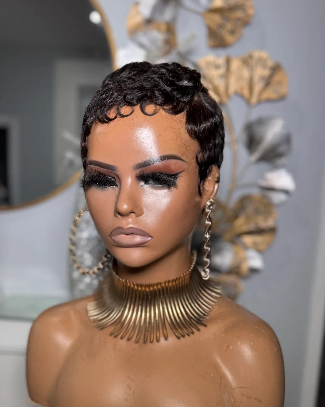 Side Part Short Full Lace Pixie Wig