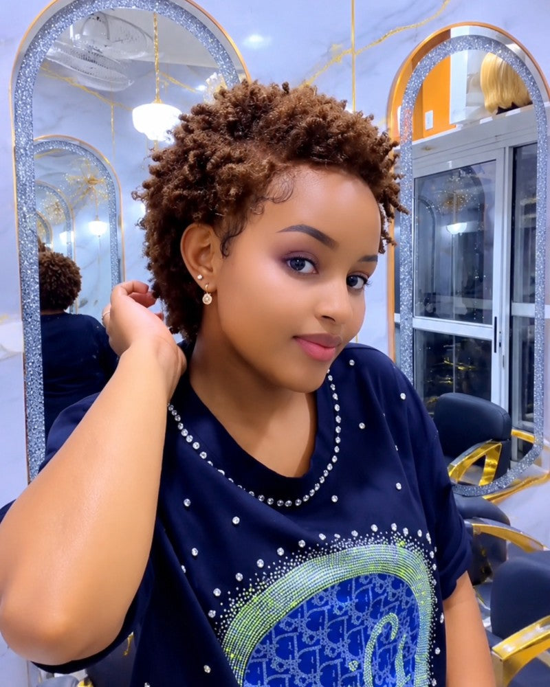 Full Lace Short Twist Out Afro Pixie Wig