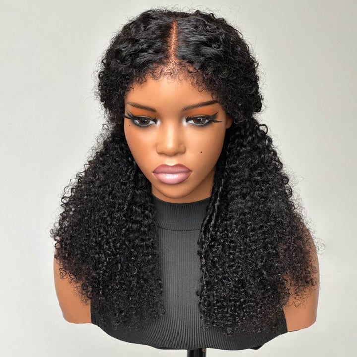 Hybrid Hairline Coily Curls 9x4 HD Lace Glueless Wig